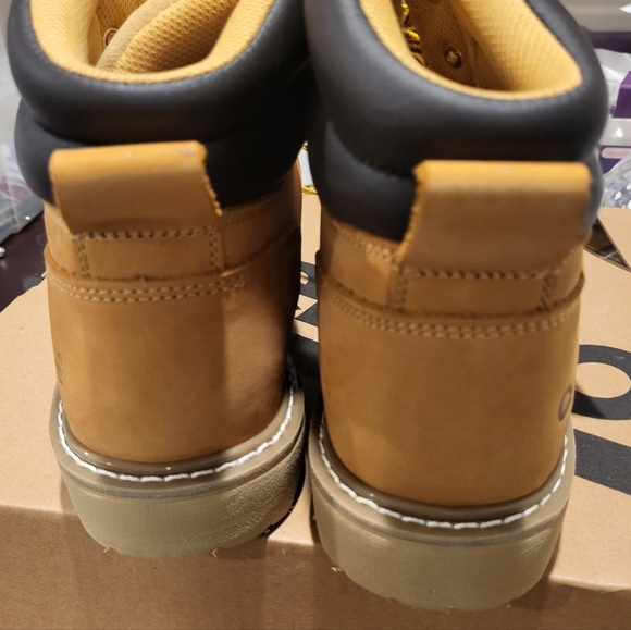 OverStone Men's Tan Work Steel Toe Boots Size 13 - Picture 9 of 12